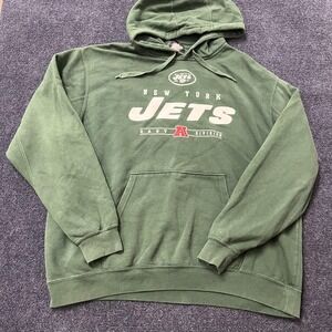 New York Jets Sweatshirt Hoodie Mens 2XL Green NFL Football Team Apparel AFC
